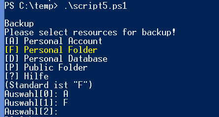 Powershell PromptforChoice2