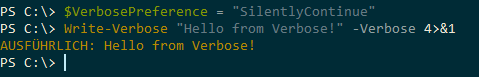 Write-Verbose3 PowerShell5.0
