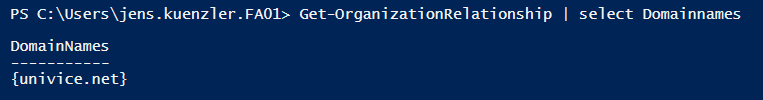 Prüfung Organization Sharing - Office365