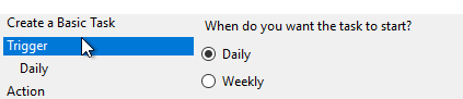 Trigger Daily Task