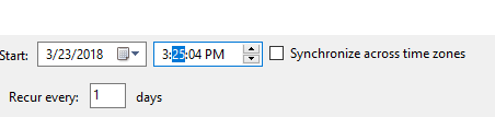 Select date and start time