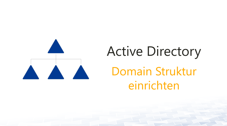 Domain Struktur einrichten in Active Directory