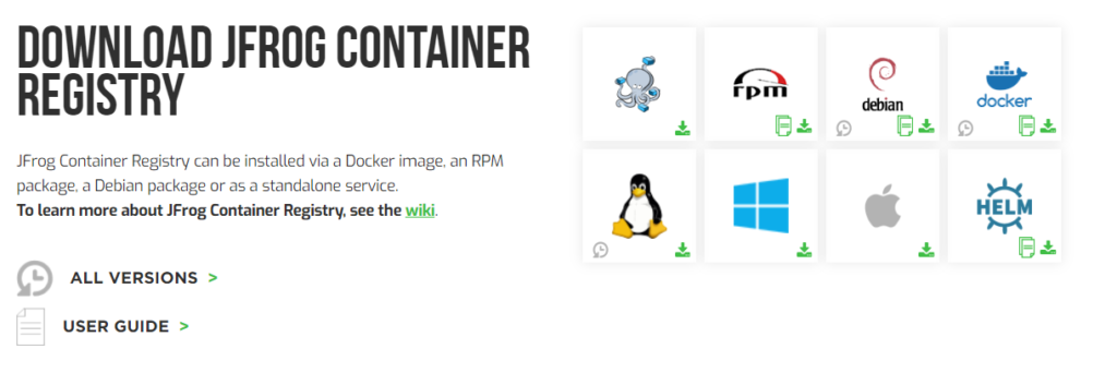 Download JFrog Container Registry